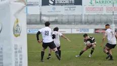 Williams affrontato dai giocatori del Petrarca Padova - © www.giornaledibrescia.it