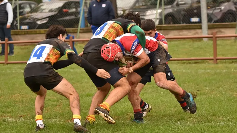 Il Fiumicello contro il Rovato nel match di inizio novembre - Foto Fb/Fiumicello Rugby