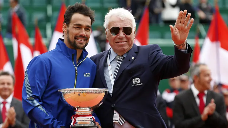 Fabio Fognini con Nicola Pietrangeli a Montecarlo - © www.giornaledibrescia.it