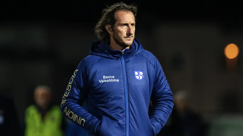 Aimo Diana in panchina al Tombolato - Foto New Reporter Comincini © www.giornaledibrescia.it