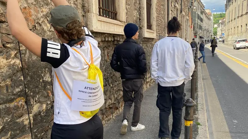 Le riprese in centro a Brescia