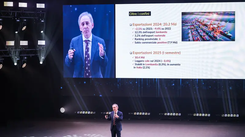 Il professor Claudio Teodori presenta i dati di Bilanci Brescia 2024 - Foto New Reporter Favretto/Comincini © www.giornaledibrescia.it