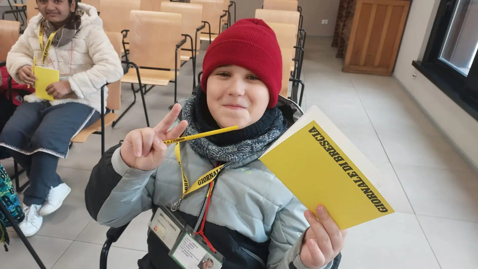 La classe V A della primaria Mario Lodi di Brandico in visita al GdB