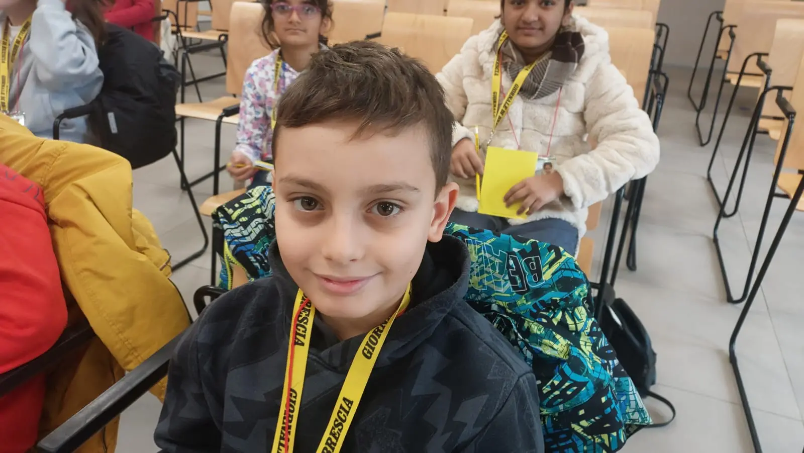 La classe V A della primaria Mario Lodi di Brandico in visita al GdB