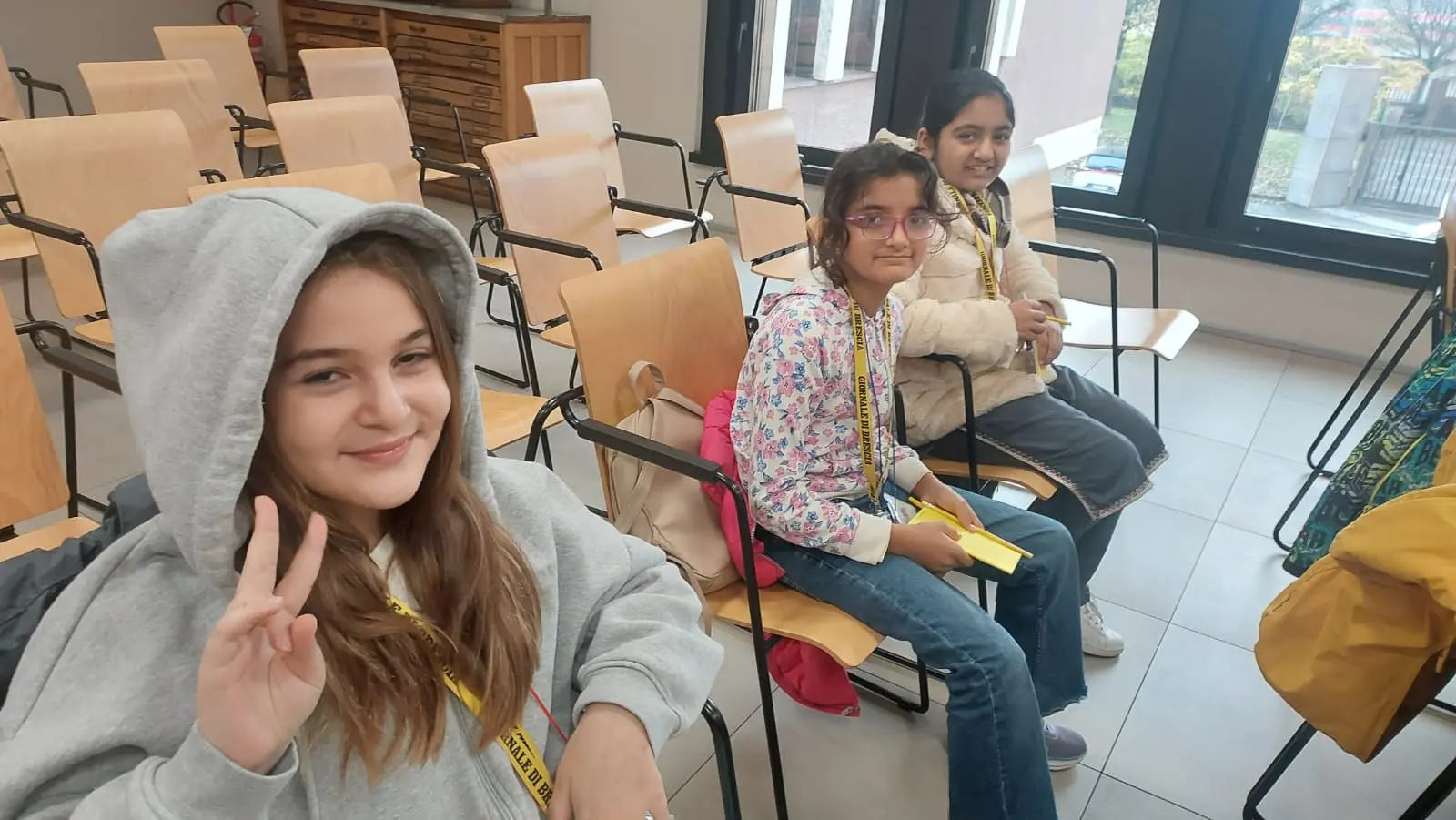 La classe V A della primaria Mario Lodi di Brandico in visita al GdB