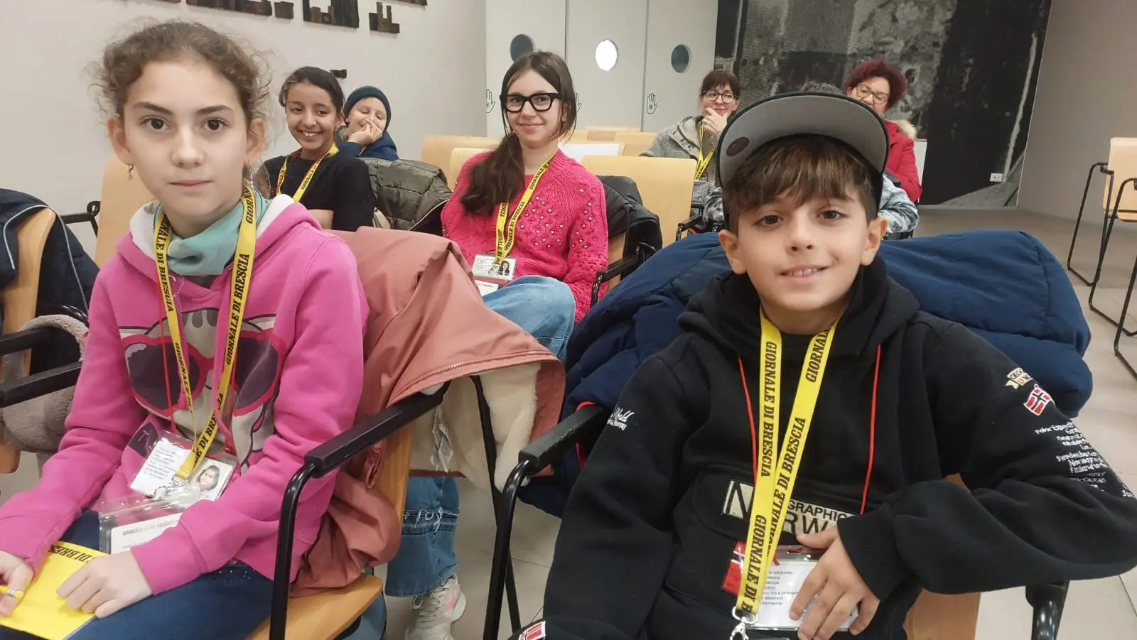 La classe V A della primaria Mario Lodi di Brandico in visita al GdB