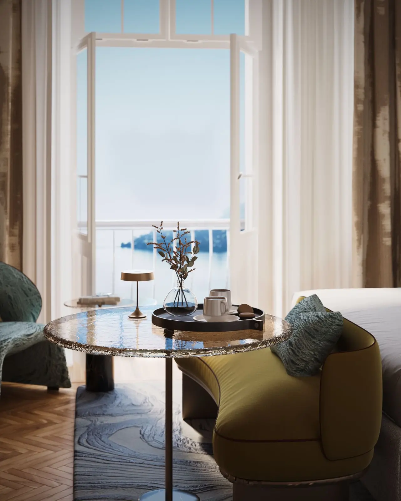 Nei rendering dei progettisti, il futuro aspetto degli interni