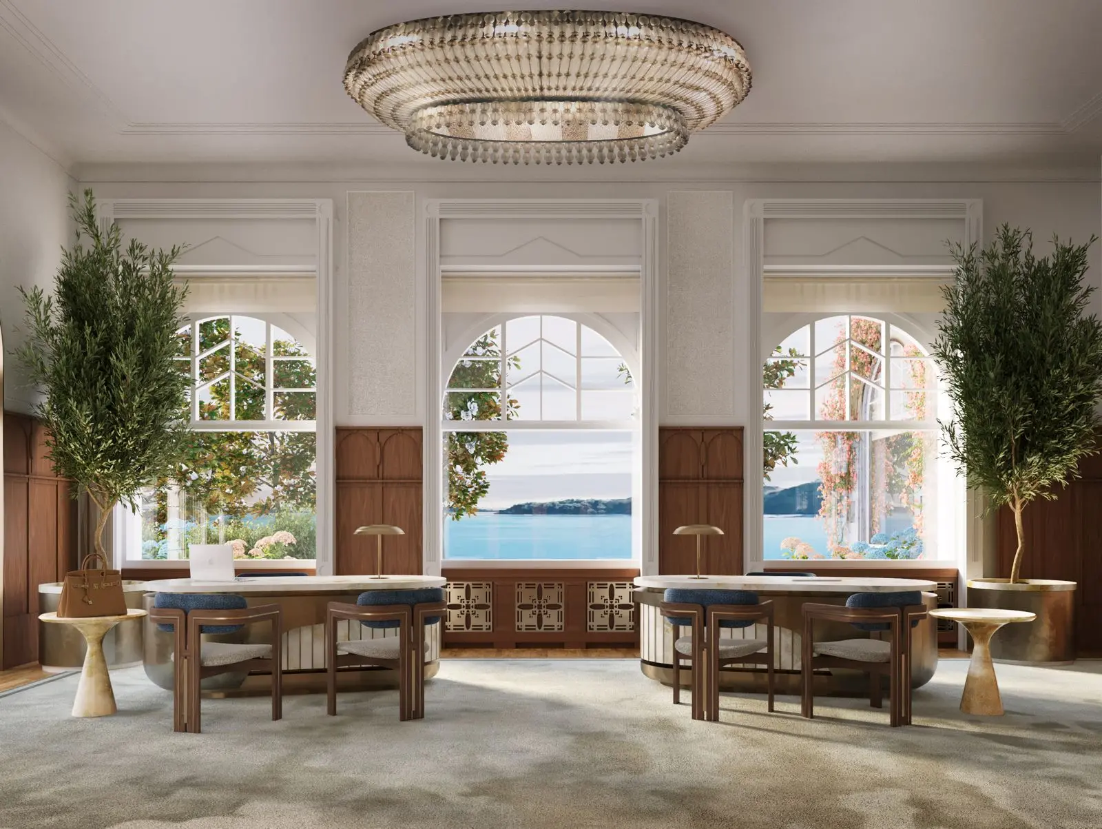 Nei rendering dei progettisti, il futuro aspetto degli interni