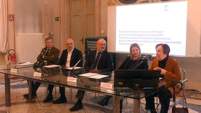 Da sinistra: Bruni Conter, Zampedri, Castelli, Venturini e Tincani Balestrieri - Foto Marco Ortogni/Neg © www.giornaledibrescia.it