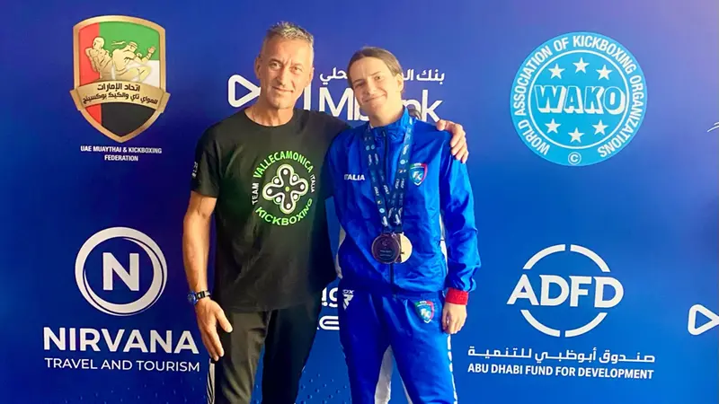 Giulia Baffelli con l'allenatore Lionello Pedersoli - © www.giornaledibrescia.it