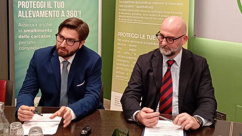 Il presidente di Condifesa Lombardia Nord Est, Martinelli, con il direttore Iengo - © www.giornaledibrescia.it