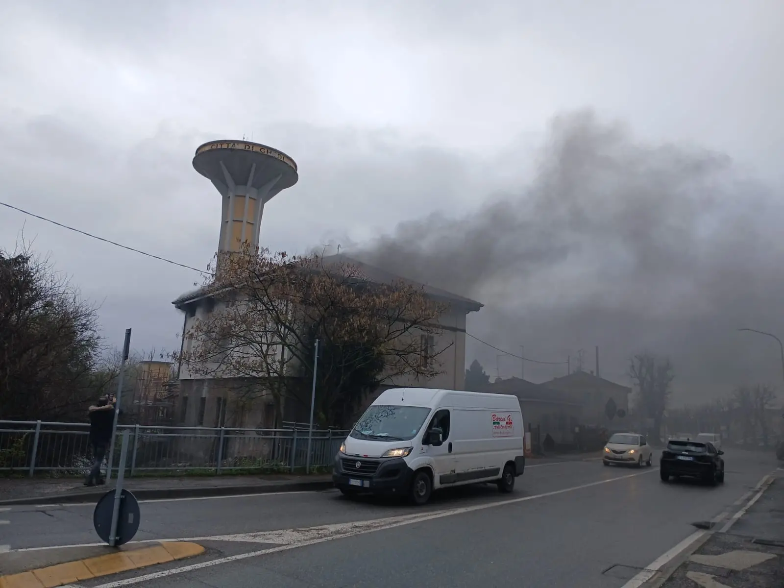L'incendio a Ghedi