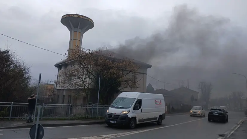 L'incendio a Ghedi