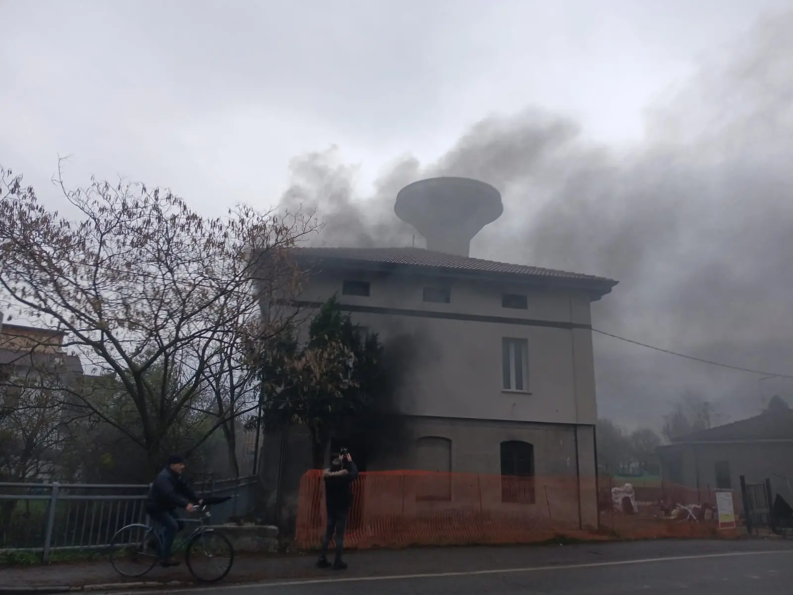 L'incendio a Ghedi