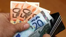 Contanti in un portafogli - Foto Ansa © www.giornaledibrescia.it