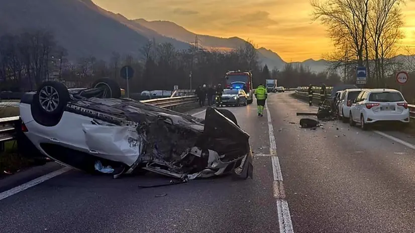 L'incidente a Esine - © www.giornaledibrescia.it