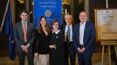 Da sinistra Giacomo Calzetti, Elisabetta Lazzari, Renata Bossini, Francesco Puccio e Luciano Quaranta © www.giornaledibrescia.it