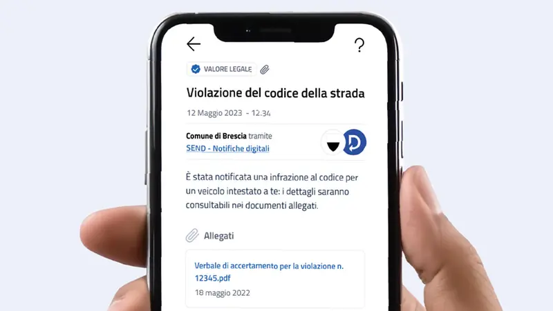 La comunicazione del verbale arriva sul cellulare - © www.giornaledibrescia.it