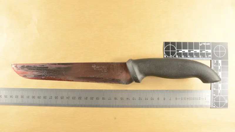 Il coltello usato per commettere l'omicidio © www.giornaledibrescia.it