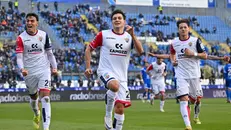 Iori esulta dopo il gol - Foto New Reporter Pasotti © www.giornaledibrescia.it