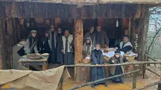 Alcuni figuranti del presepe vivente di Nuvolera