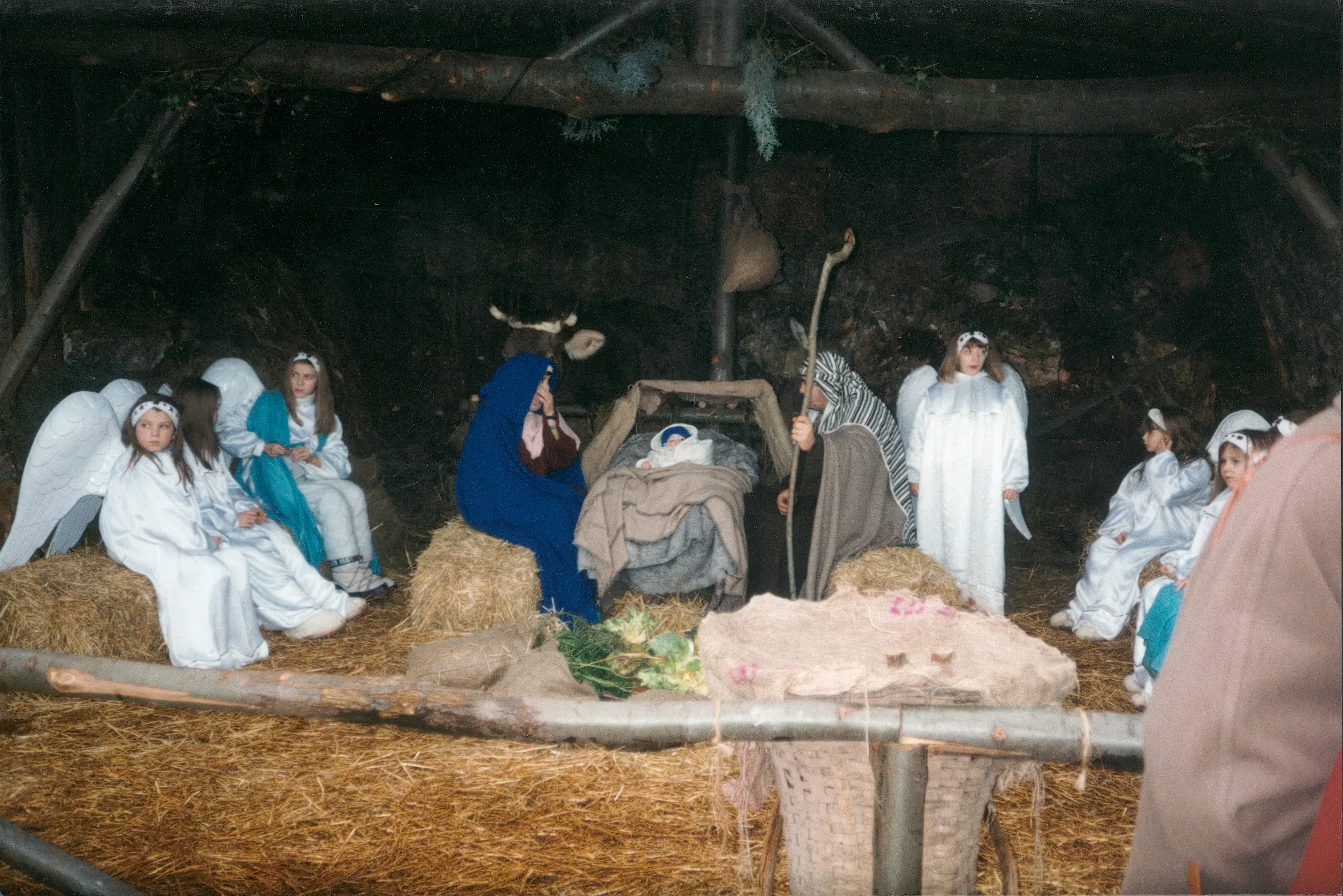 La capanna della Natività ricostruita nell'ultima edizione