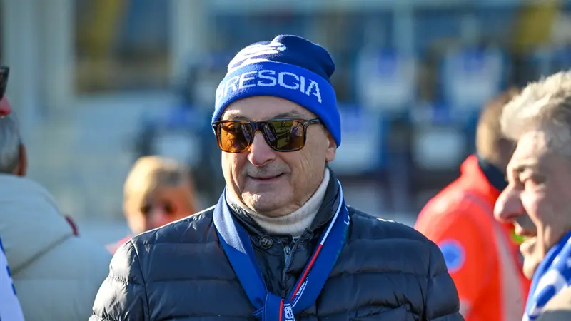 Il presidente del Brescia Giuseppe Pasini - Foto New Reporter © www.giornaledibrescia.it