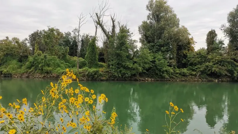 Uno scorcio del Serio prima che le acque si immettano nell’Adda