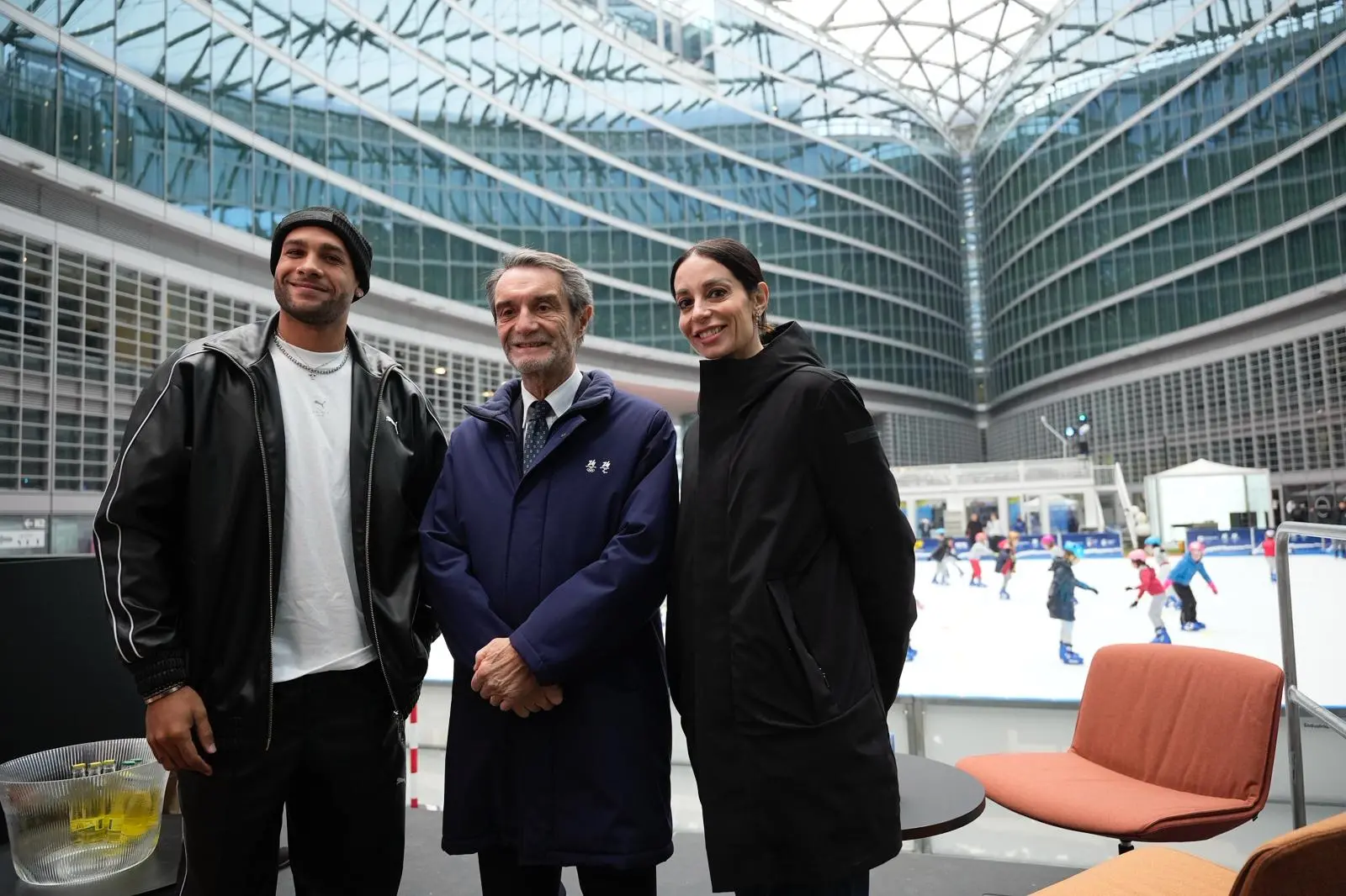 Marcell Jacobs, Attilio Fontana e Debora Massari incontrano gli atleti a Palazzo Lombardia
