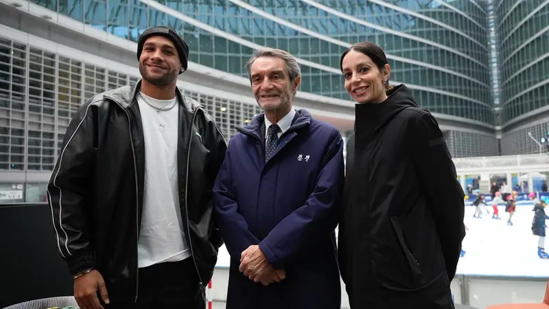 Marcell Jacobs, Attilio Fontana e Debora Massari incontrano gli atleti a Palazzo Lombardia