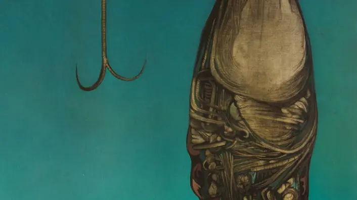 L’uncino (1976), olio su tela 130x100 centimetri - Bresciani