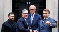 Zelensky, Starmer, Merz e Macron - Foto Ansa © www.giornaledibrescia.it