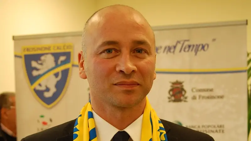 Corini al primo giorno da tecnico del Frosinone