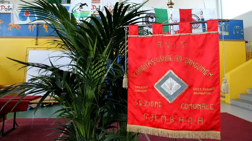 Lo stendardo della sezione Avis di Gambara © www.giornaledibrescia.it
