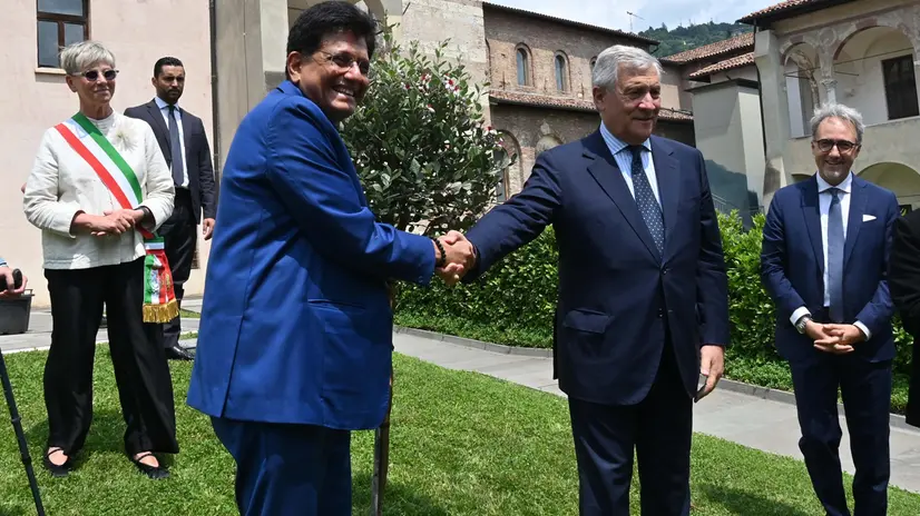Antonio Tajani e Piyush Goyal a Brescia - Foto Neg © www.giornaledibrescia.it