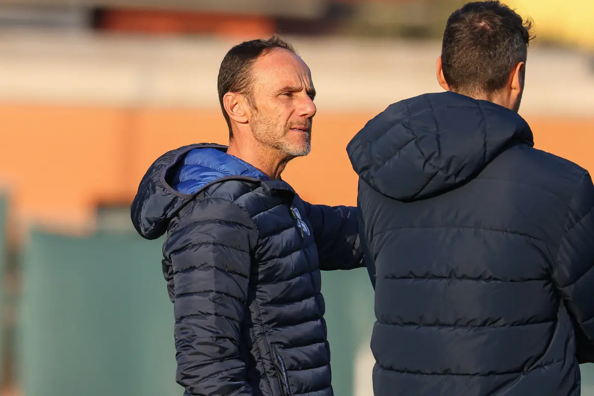 Sport Calcio Salò Serie C Primo allenamento Eugenio Corini all’Union Brescia nella foto Salvatore Lanna (Vice coach Union Brescia) 11/12/2025 nicoli@newreporter