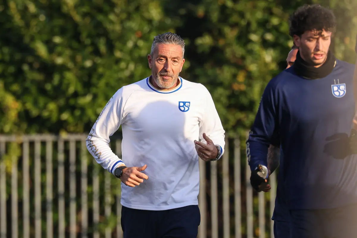 Sport Calcio Salò Serie C Primo allenamento Eugenio Corini all’Union Brescia nella foto Salvatore Sciuto (preparatore atletico Union Brescia) 11/12/2025 nicoli@newreporter