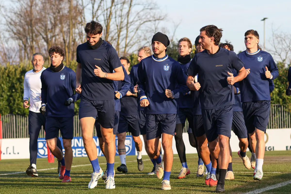 Sport Calcio Salò Serie C Primo allenamento Eugenio Corini all’Union Brescia nella foto un momento dell’allenamento 11/12/2025 nicoli@newreporter