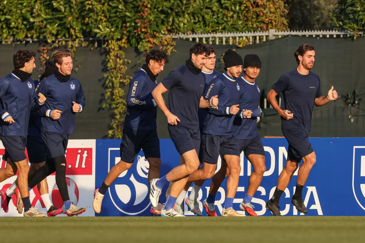 Sport Calcio Salò Serie C Primo allenamento Eugenio Corini all’Union Brescia nella foto un momento dell’allenamento 11/12/2025 nicoli@newreporter