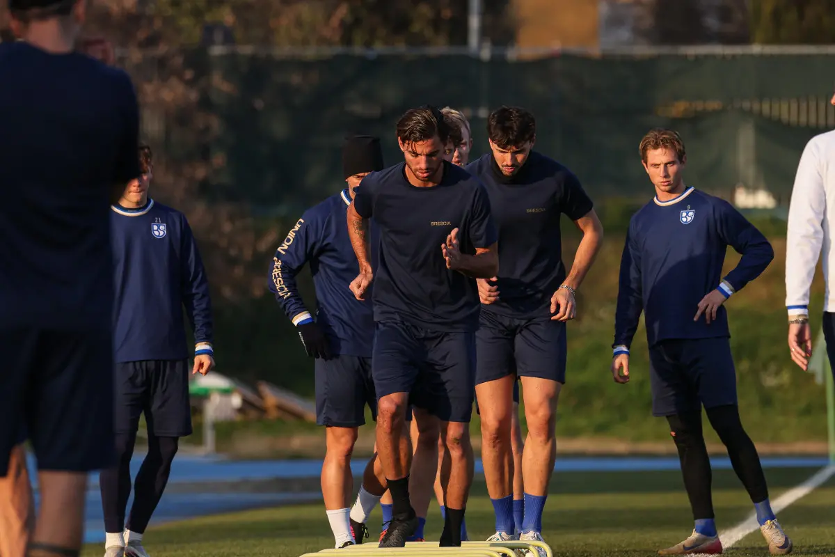Sport Calcio Salò Serie C Primo allenamento Eugenio Corini all’Union Brescia nella foto un momento dell’allenamento 11/12/2025 nicoli@newreporter