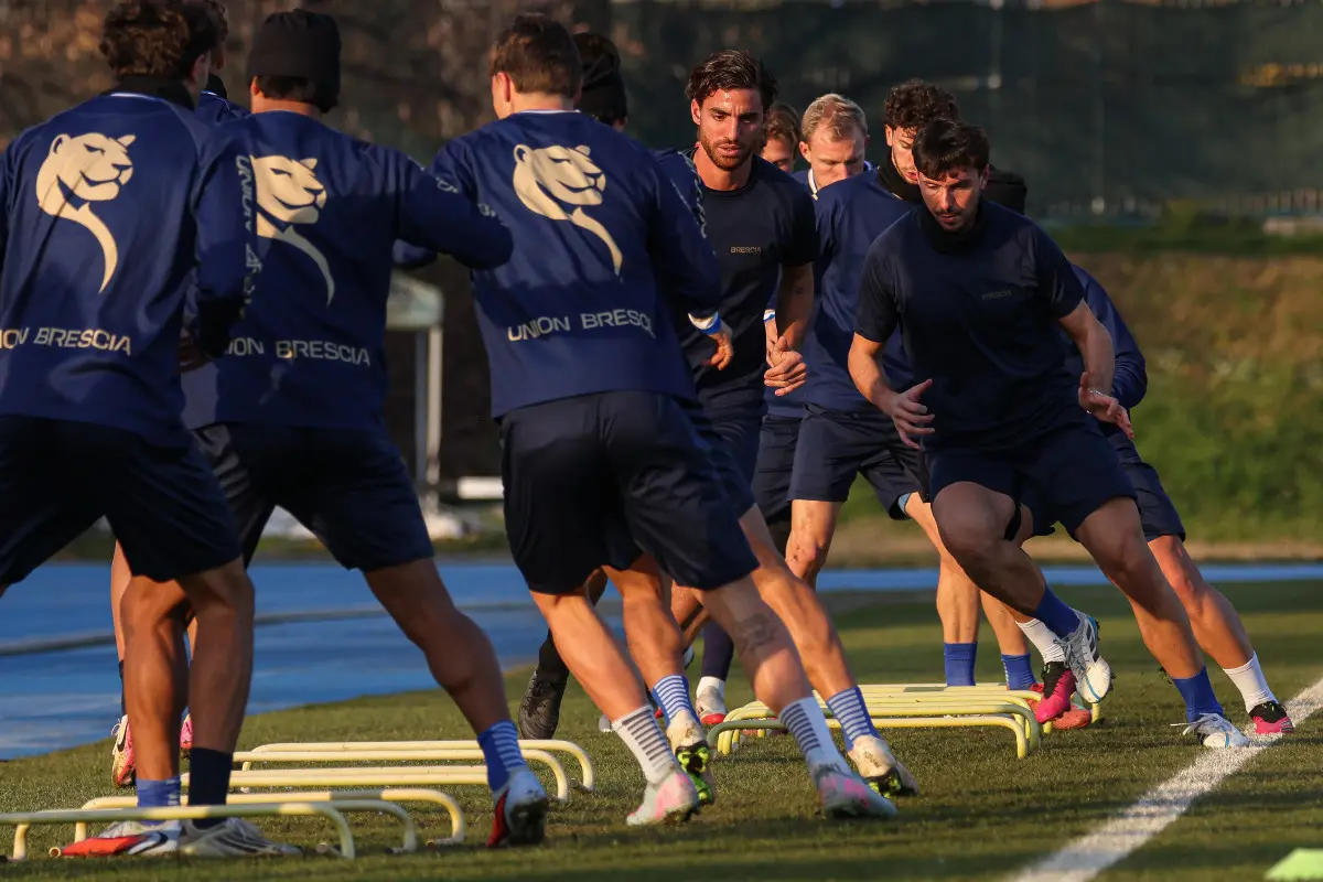 Sport Calcio Salò Serie C Primo allenamento Eugenio Corini all’Union Brescia nella foto un momento dell’allenamento 11/12/2025 nicoli@newreporter