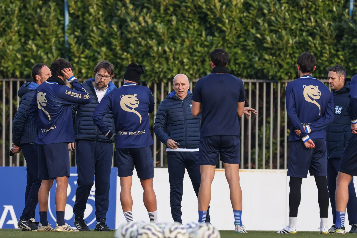 Sport Calcio Salò Serie C Primo allenamento Eugenio Corini all’Union Brescia nella foto Eugenio Corini (Head coach Union Brescia) 11/12/2025 nicoli@newreporter