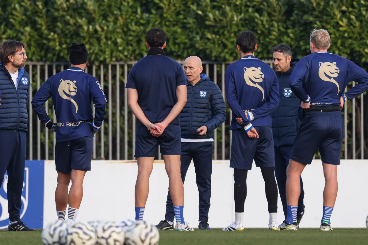 Sport Calcio Salò Serie C Primo allenamento Eugenio Corini all’Union Brescia nella foto Eugenio Corini (Head coach Union Brescia) 11/12/2025 nicoli@newreporter
