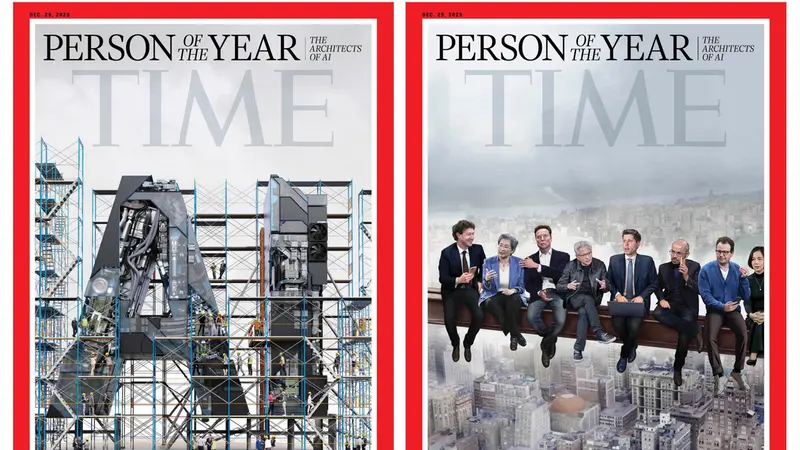 Le copertine del Time dedicate all'AI come Persona dell'anno 2025