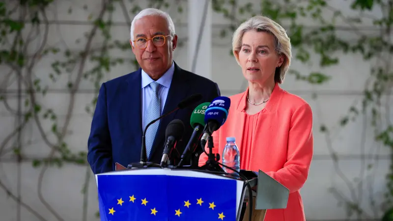 Antonio Costa e Ursula von der Leyen - Foto Ansa © www.giornaledibrescia.it