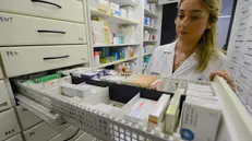 Una farmacista, foto d'archivio