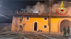 L'intervento dei Vigili del fuoco