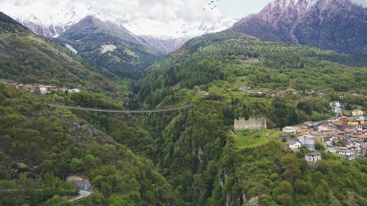 Il ponte tibetano avrà una vista panoramica sulla Concarena