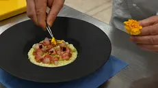 Un risotto dello chef bresciano Beppe Maffioli
