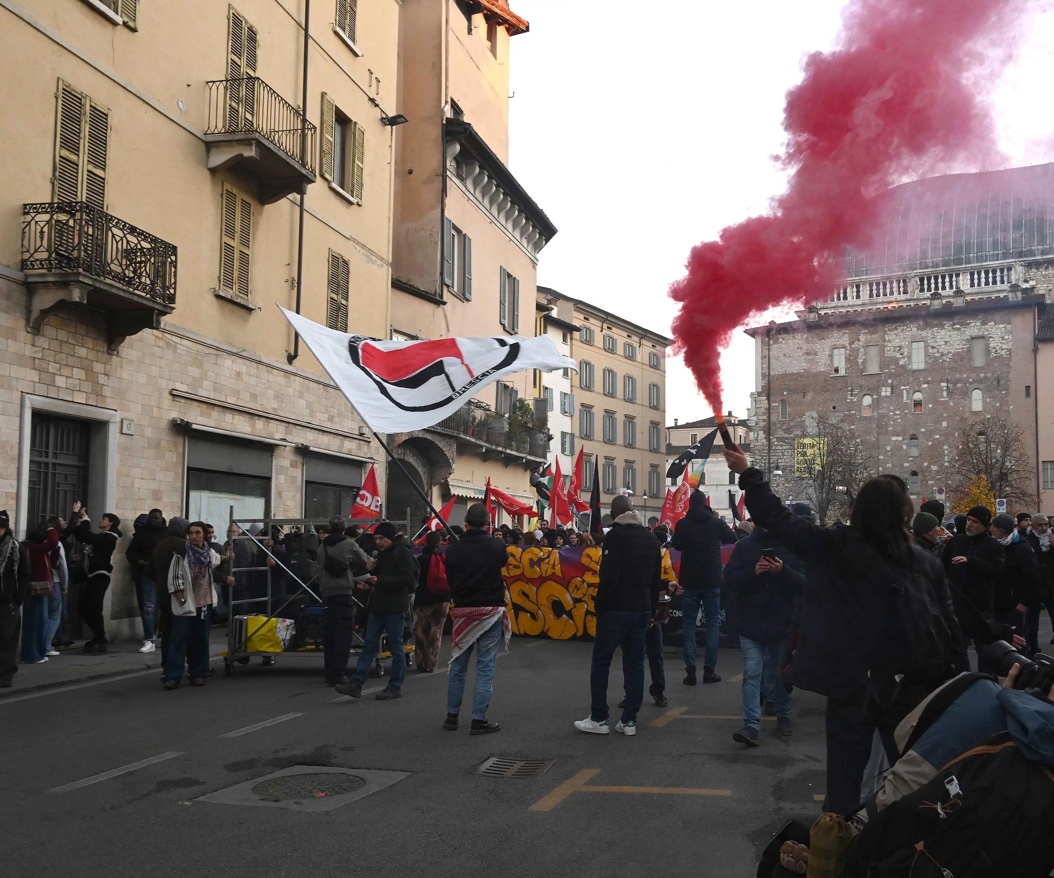 CRONACA BRESCIA PRESIDIO MG47 CONTRO REMIGRAZIONE PER CARINI 13-12-2025 MARCO ORTOGNI/ GIOVANNI BENINI NEW EDEN GROUP